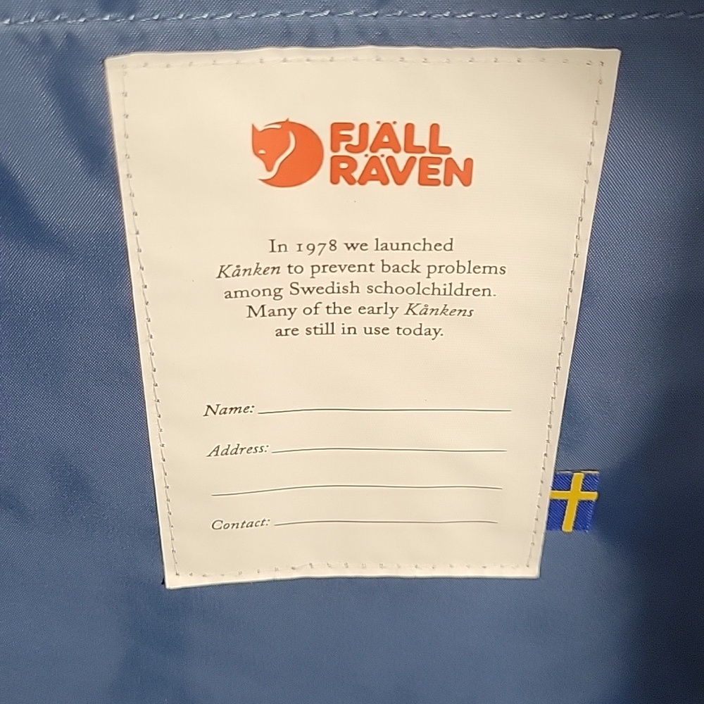 Fjallraven Kanken Rusty Blue Canvas Backpack - Picture 16 of 16